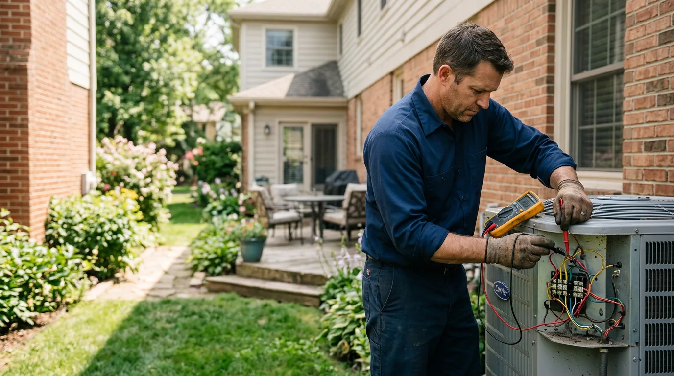 HVAC technician working near Shoemakersville, PA